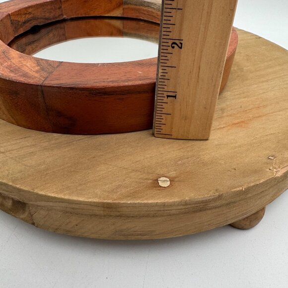 Minimalist Round Mirror, Wooden Vanity Mirror, Rustic Circle Mirror Bedroom Entr - Picture 8 of 10